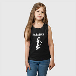 Майка детская хлопок Kasabian - logo, цвет: черный — фото 2