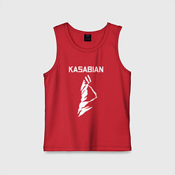 Майка детская хлопок Kasabian - logo, цвет: красный