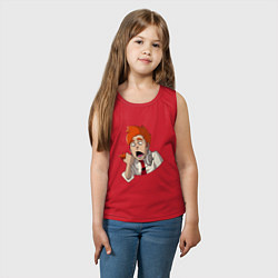 Майка детская хлопок Нервный диспетчер из Каламбур: Крутое пике, цвет: красный — фото 2