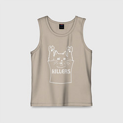 Майка детская хлопок The Killers - cat rock, цвет: миндальный