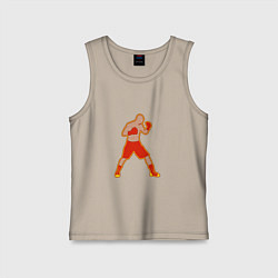 Майка детская хлопок Боксер хохлома, цвет: миндальный