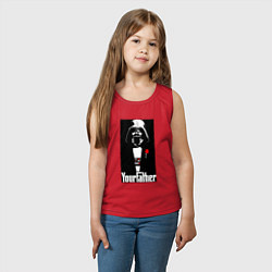 Майка детская хлопок Крёстный отец Дарт Вейдер, цвет: красный — фото 2