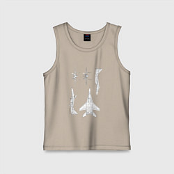 Майка детская хлопок Микоян гуревич 29, цвет: миндальный