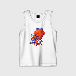 Майка детская хлопок Химик осьминог, цвет: белый