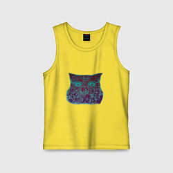 Майка детская хлопок Ночной совух, цвет: желтый