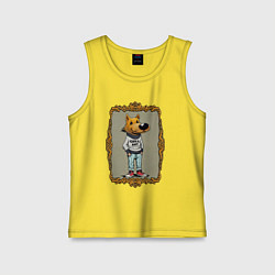 Майка детская хлопок Чиловый пацык, цвет: желтый