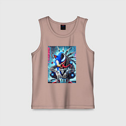 Майка детская хлопок Sonic-Venom - ai art fantasy, цвет: пыльно-розовый