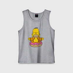 Майка детская хлопок Homer yoga, цвет: меланж