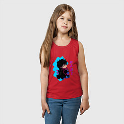 Майка детская хлопок Моя геройская академия злодей Dabi, цвет: красный — фото 2