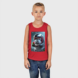 Майка детская хлопок Kitten-Venom meme, цвет: красный — фото 2