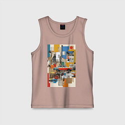 Майка детская хлопок Плакат с ретро автомобилем, цвет: пыльно-розовый