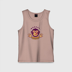 Майка детская хлопок Monkey hot dog, цвет: пыльно-розовый