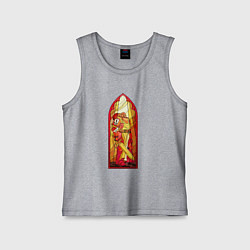 Майка детская хлопок Космодесантник в арке, цвет: меланж