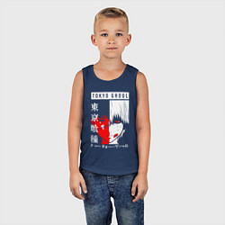 Майка детская хлопок Токийский Гуль 1000-7, цвет: тёмно-синий — фото 2