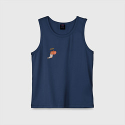 Майка детская хлопок Джерри ангел мышка для пар, цвет: тёмно-синий