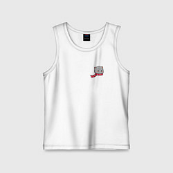 Майка детская хлопок Милый серый котик в шарфике для пары, цвет: белый