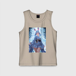 Майка детская хлопок Зайка в гармонии с природой, цвет: миндальный