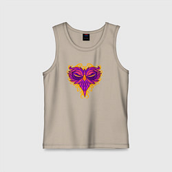 Майка детская хлопок Violet owl, цвет: миндальный