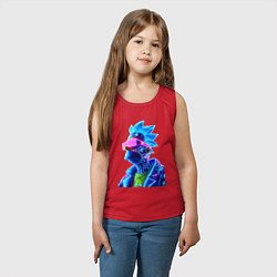 Майка детская хлопок Cyberpunks not dead - Homer Simpson, цвет: красный — фото 2