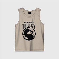Майка детская хлопок Mortal kombat trilogy, цвет: миндальный