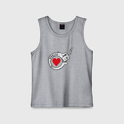 Майка детская хлопок Вместе парное - наручники, цвет: меланж