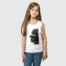 Майка детская хлопок Blinding lights the weeknd, цвет: белый — фото 2