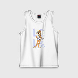 Майка детская хлопок Лола Банни крольчиха Looney Tunes, цвет: белый