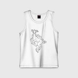 Майка детская хлопок Лань, цвет: белый