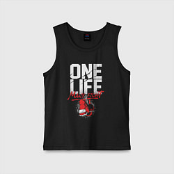 Майка детская хлопок One life many fight, цвет: черный