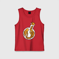 Майка детская хлопок Золотая рыбка в колбе, цвет: красный