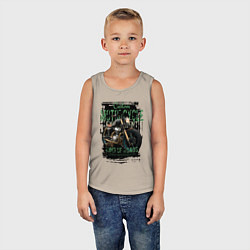 Майка детская хлопок Кастом мотоцикл, цвет: миндальный — фото 2