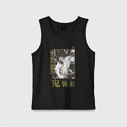 Майка детская хлопок Кокушибо Тсугикуни - демон, цвет: черный