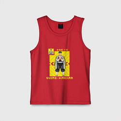 Майка детская хлопок Клинок рассекающий демонов Gyoumei Himejima, цвет: красный