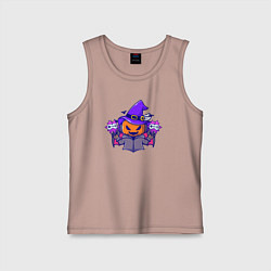 Майка детская хлопок Pumpkin gamer, цвет: пыльно-розовый