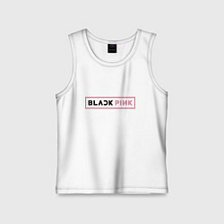 Майка детская хлопок Blackpink - emblem of group of South Korea, цвет: белый