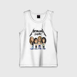 Майка детская хлопок Metallica juniors - cartoon, цвет: белый