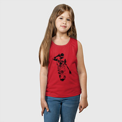 Майка детская хлопок Allen Iverson NBA, цвет: красный — фото 2