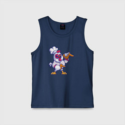 Майка детская хлопок Петушок повар, цвет: тёмно-синий