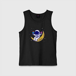 Майка детская хлопок Космическое мороженое, цвет: черный