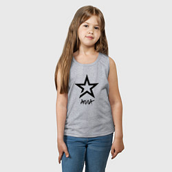 Майка детская хлопок Anna - star, цвет: меланж — фото 2