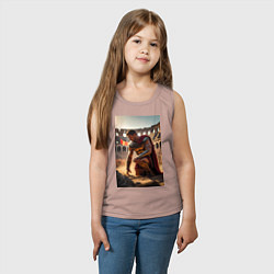 Майка детская хлопок Спартак в Колизее, цвет: пыльно-розовый — фото 2