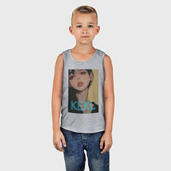 Майка детская хлопок Mood girl kekl, цвет: меланж — фото 2