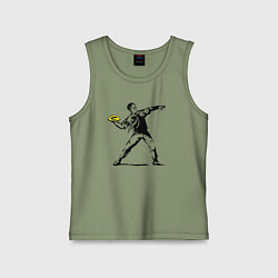 Майка детская хлопок Дуайт Шрут и желе, цвет: авокадо