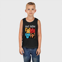 Майка детская хлопок Bad boys, цвет: черный — фото 2
