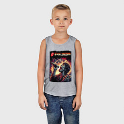 Майка детская хлопок Rolling Stones singer Mick Jagger, цвет: меланж — фото 2