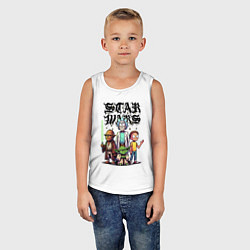 Майка детская хлопок Yoda and Chewbacca are friends of Rick and Morty -, цвет: белый — фото 2