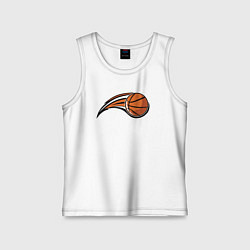 Майка детская хлопок Basketball shot, цвет: белый