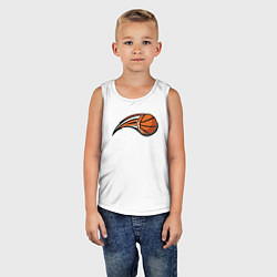 Майка детская хлопок Basketball shot, цвет: белый — фото 2