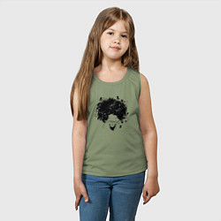 Майка детская хлопок Spring girl, цвет: авокадо — фото 2