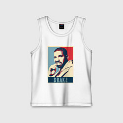 Майка детская хлопок Drake obey, цвет: белый